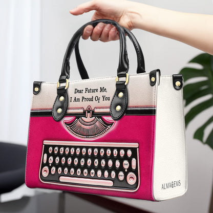 Dear Future Me - Personalized Custom Leather Handbag - DB65