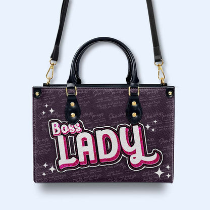 Boss Lady - Personalized Custom Leather Handbag - DB70