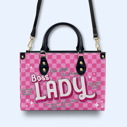 Boss Lady - Personalized Custom Leather Handbag - DB76