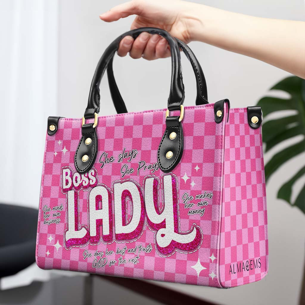 Boss Lady - Personalized Custom Leather Handbag - DB76