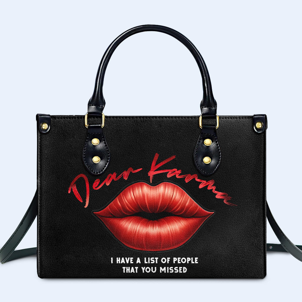 Dear Karma - Personalized Custom Leather Handbag - DB77