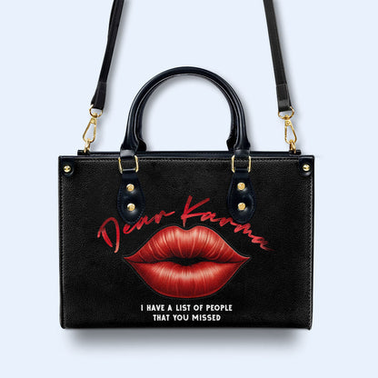 Dear Karma - Personalized Custom Leather Handbag - DB77