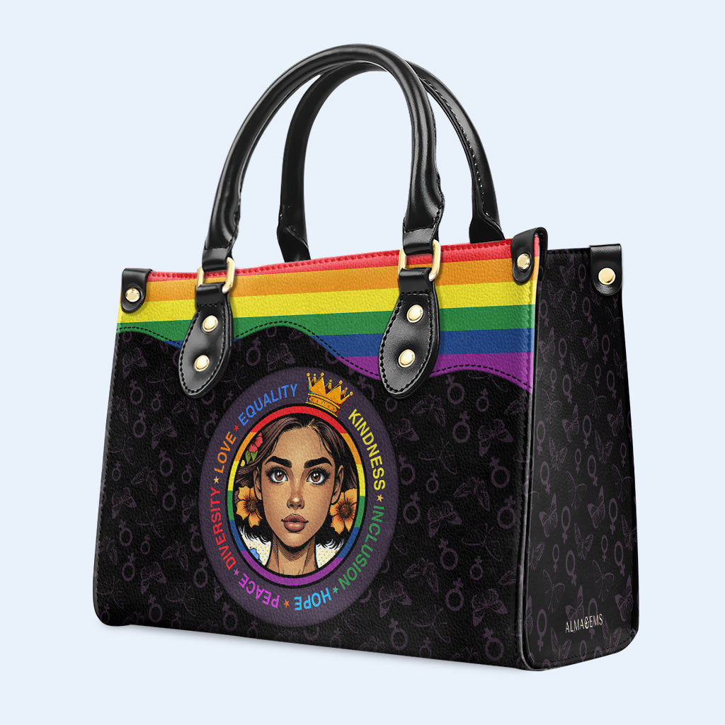 Empowerment Queen - Personalized Custom Leather Handbag - DG021_HB