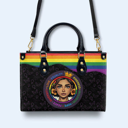 Empowerment Queen - Personalized Custom Leather Handbag - DG021_HB