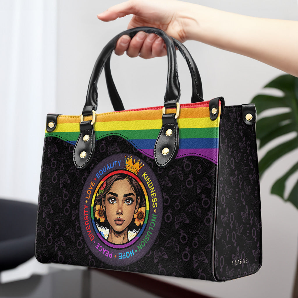 Empowerment Queen - Personalized Custom Leather Handbag - DG021_HB