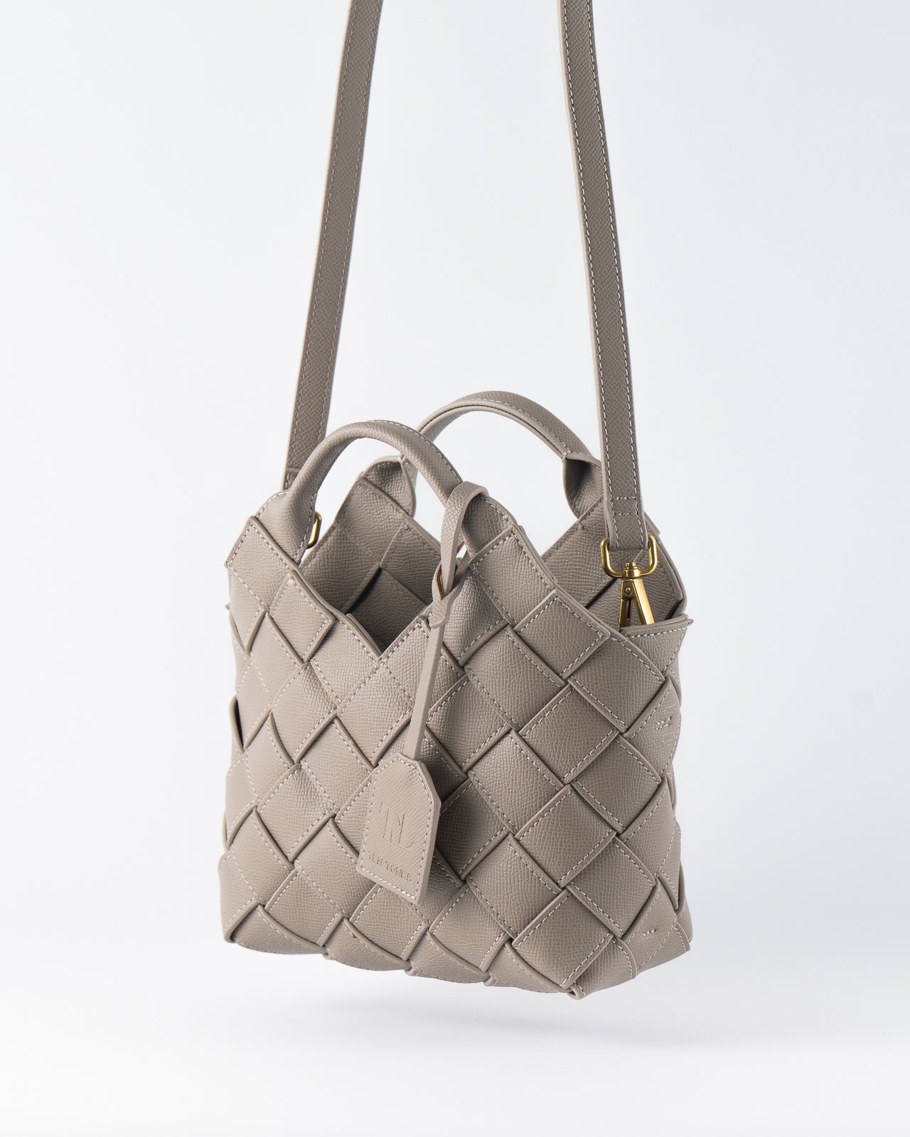 Clementine Woven Mini Tote Bag Desert Beige