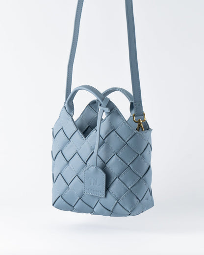 Clementine Woven Mini Tote Bag Sky Blue