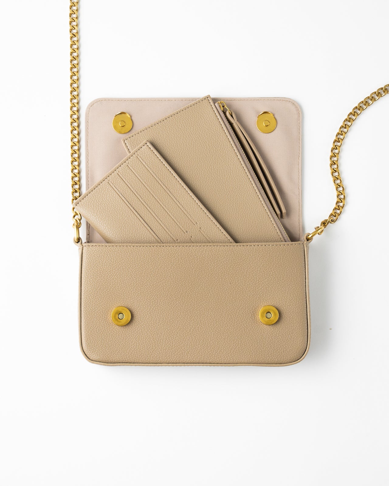 Dahlia Wallet Chain Bag Sand Beige