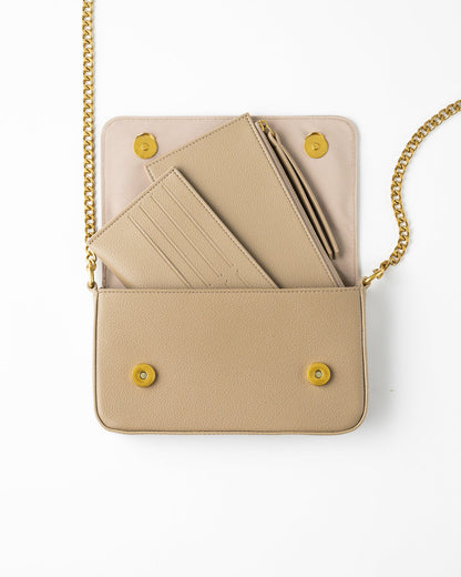 Dahlia Wallet Chain Bag Sand Beige