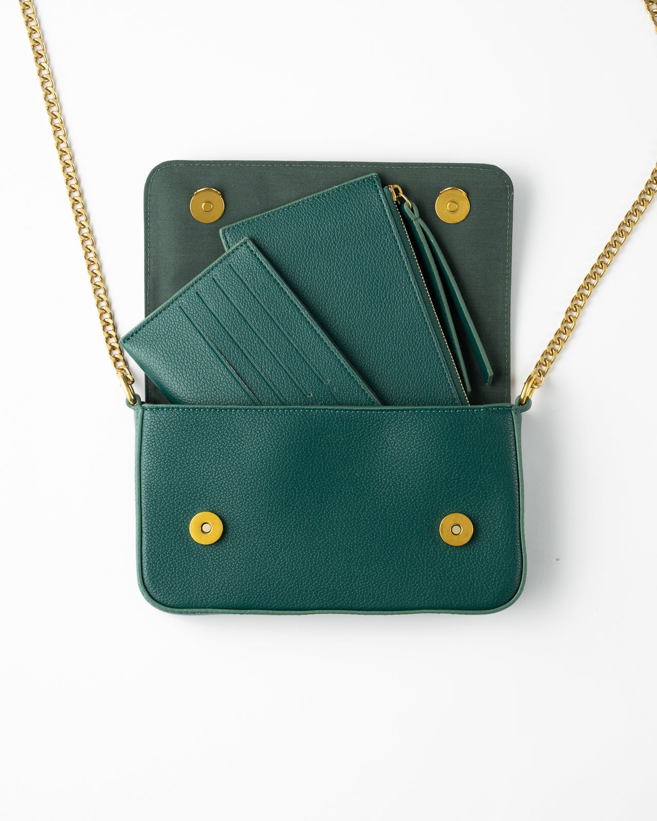 Dahlia Wallet Chain Bag Forest Green