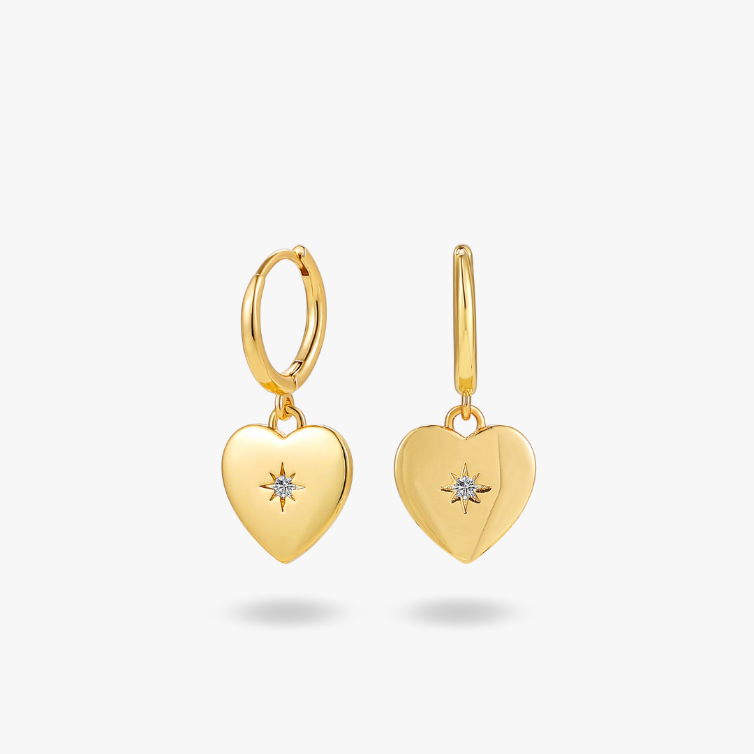 Diamond Heart Earrings