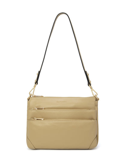 FAITH LEATHER CROSS BODY BAG- E1-0749-ARTICHOKE