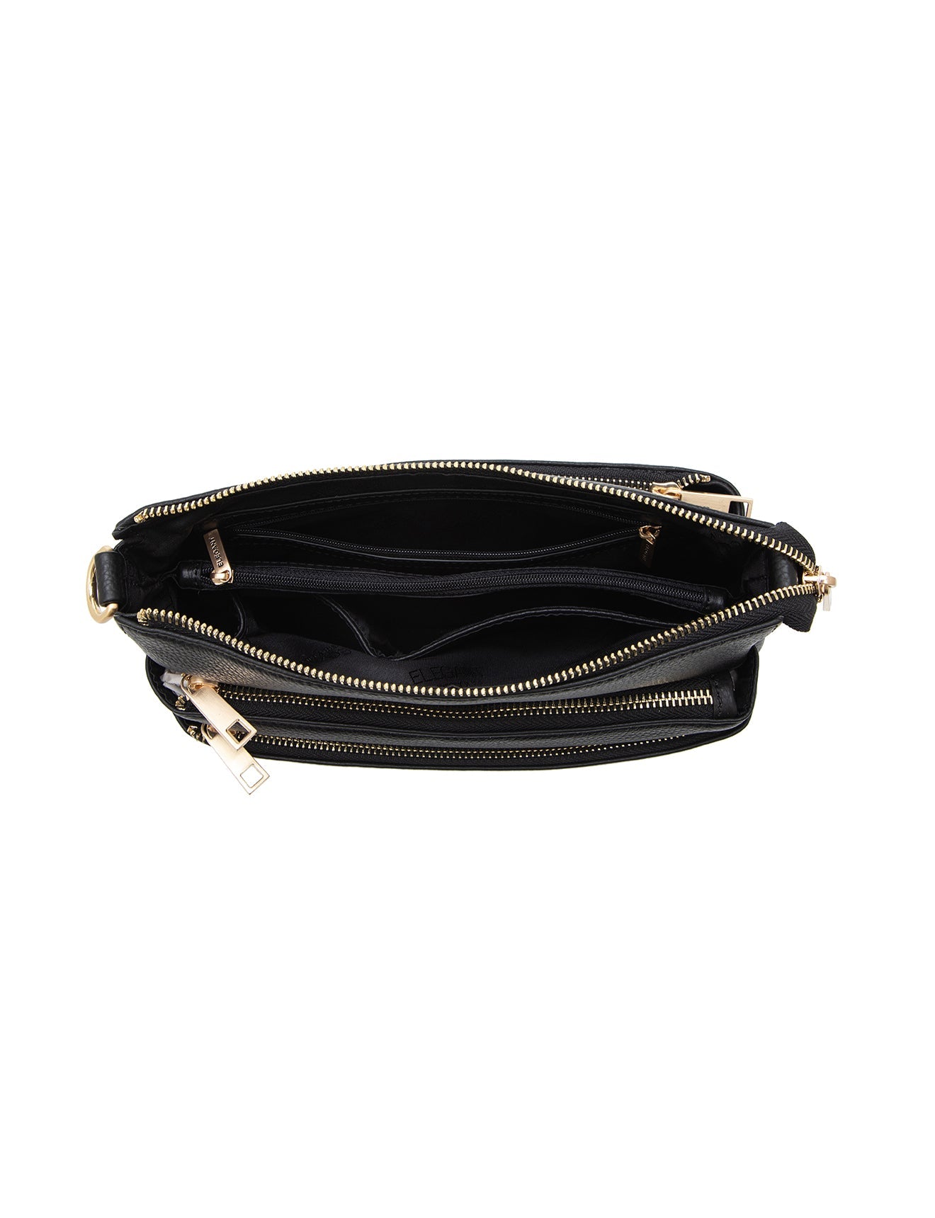 FAITH LEATHER CROSS BODY BAG- E1-0749-BLK