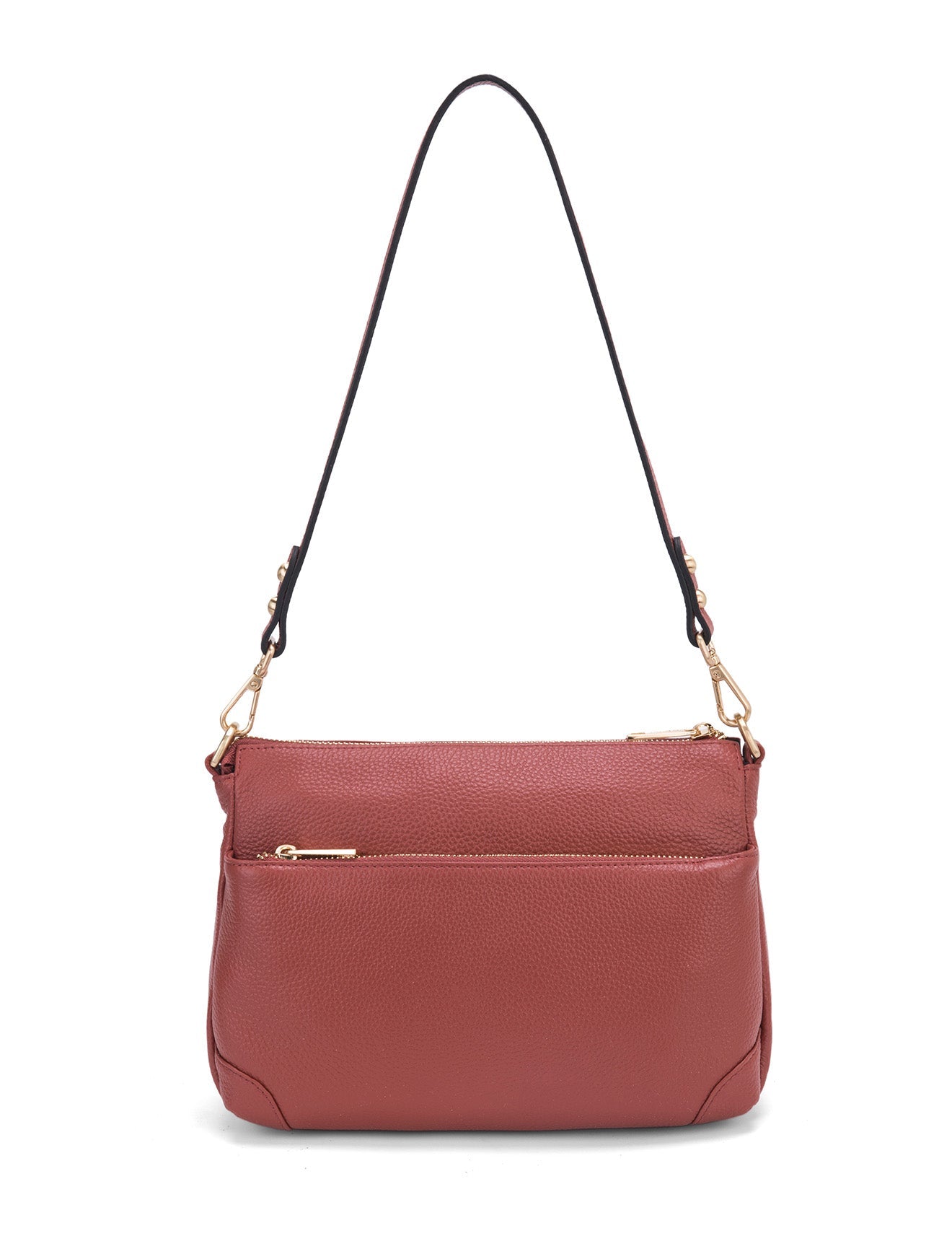 FAITH LEATHER CROSS BODY BAG- E1-0749-BRICK