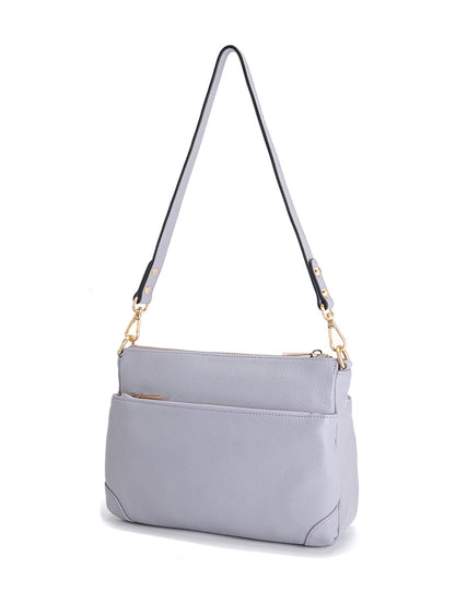 FAITH LEATHER CROSS BODY BAG- E1-0749-CORNFLOWER NEW IN