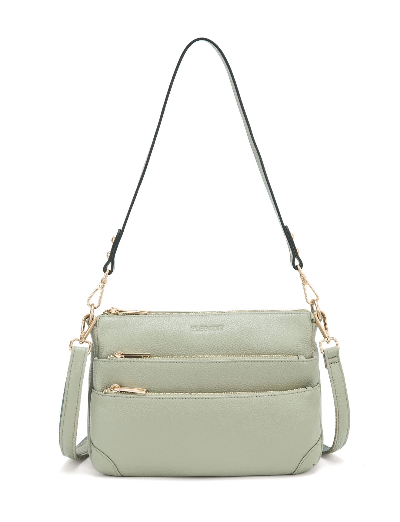 FAITH LEATHER CROSS BODY BAG- E1-0749-D-SAGE