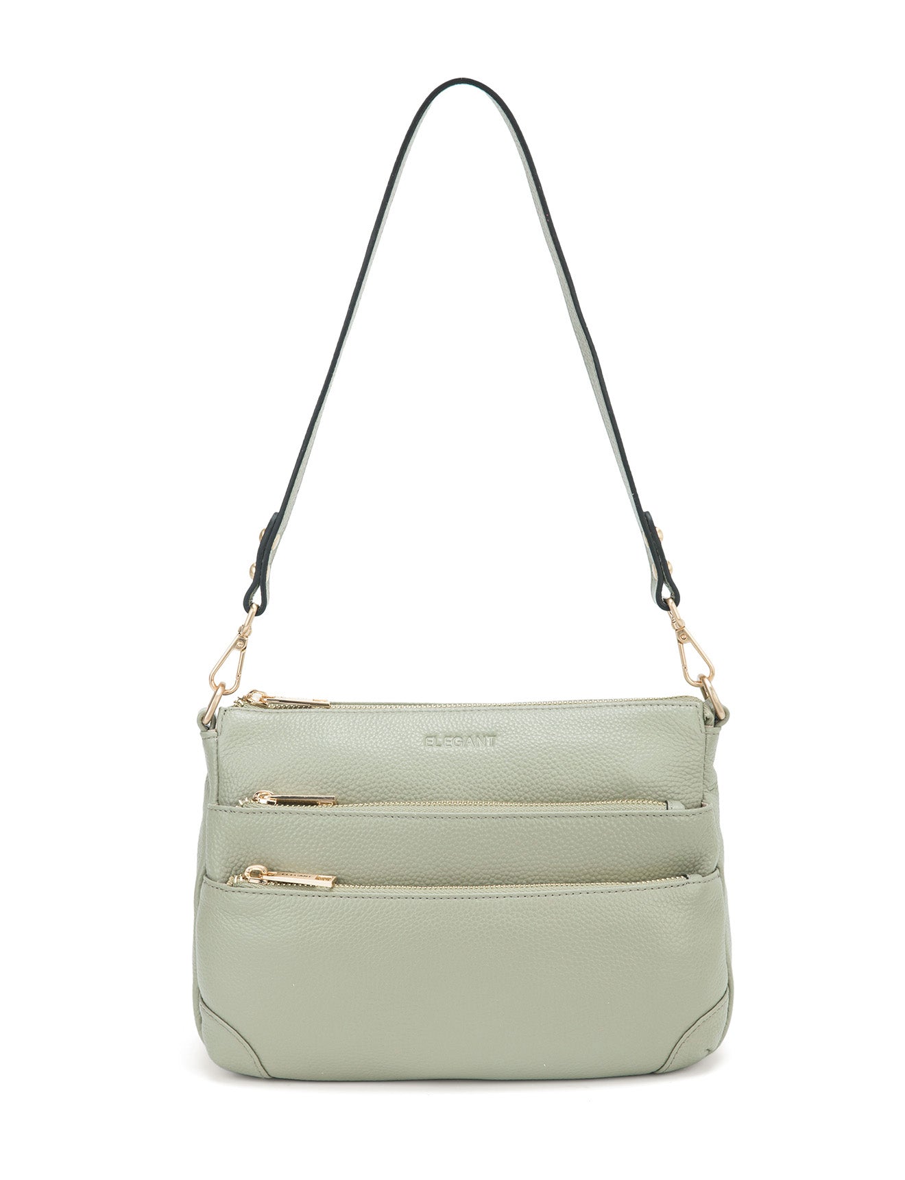 FAITH LEATHER CROSS BODY BAG- E1-0749-D-SAGE