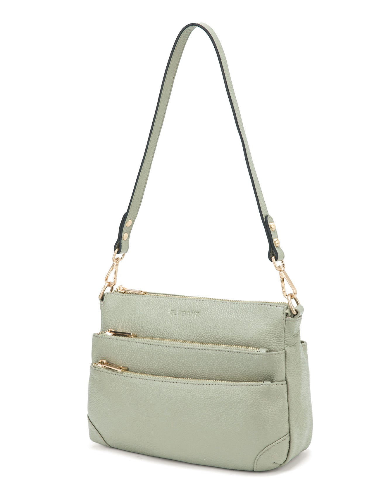 FAITH LEATHER CROSS BODY BAG- E1-0749-D-SAGE