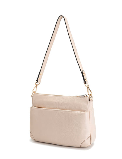 FAITH LEATHER CROSS BODY BAG- E1-0749-IVORY- NEW IN