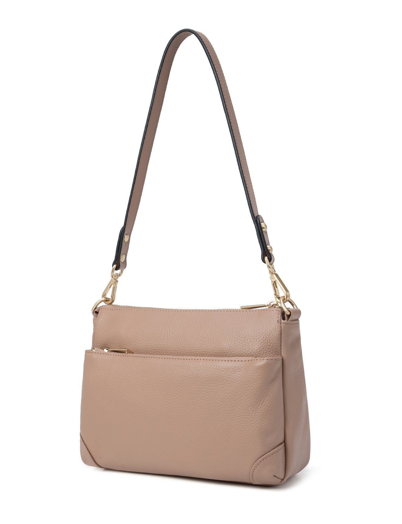 FAITH LEATHER CROSS BODY BAG- E1-0749-MACCHIATO