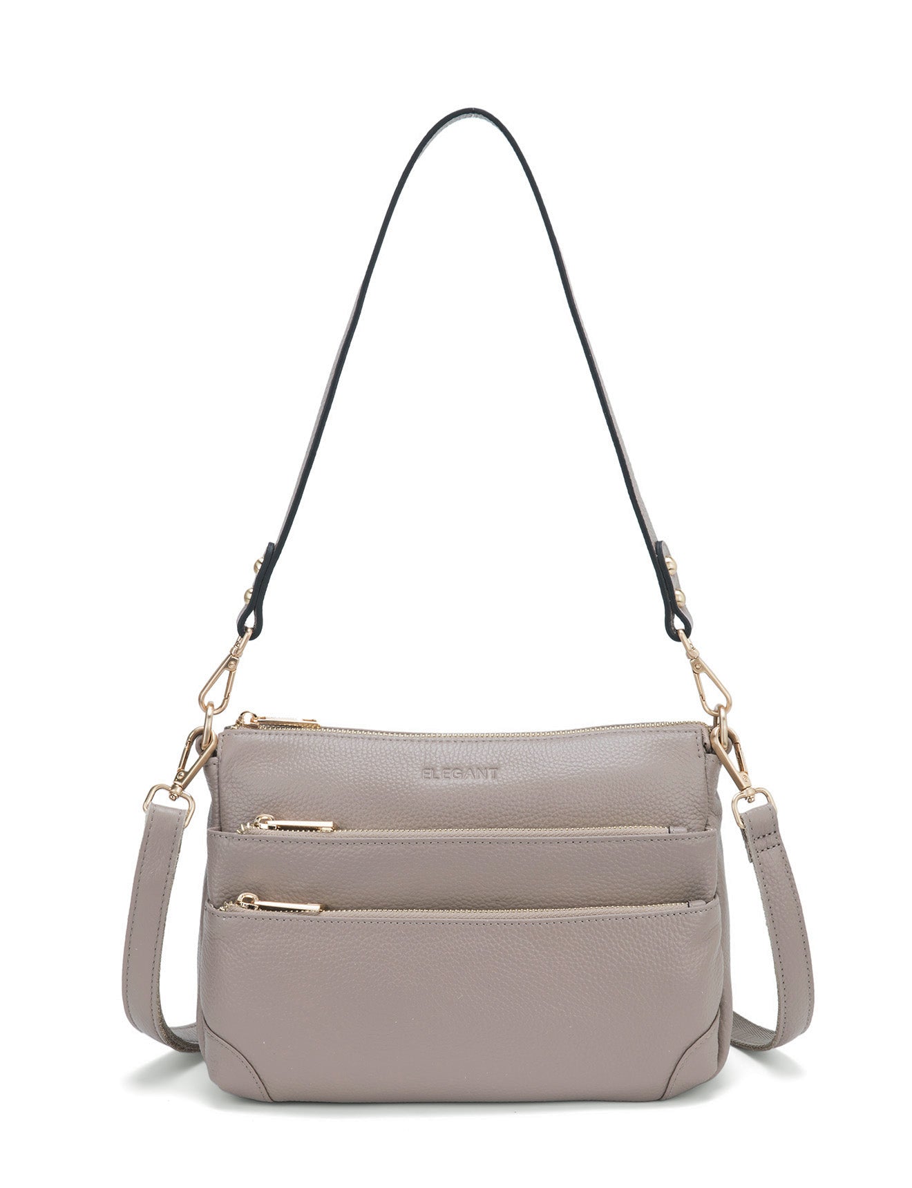 FAITH LEATHER CROSS BODY BAG- E1-0749-MOCHA