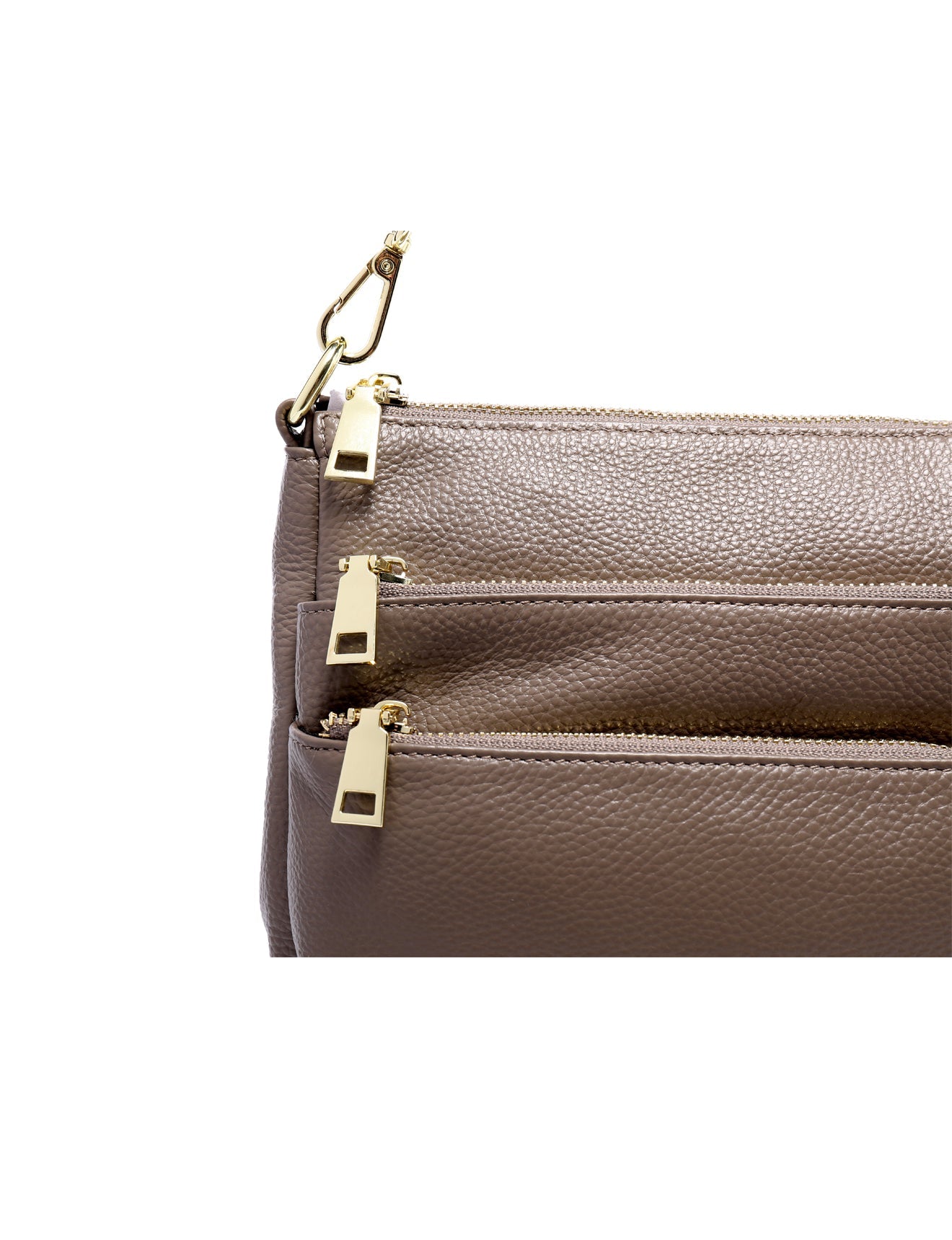 FAITH LEATHER CROSS BODY BAG- MUSH