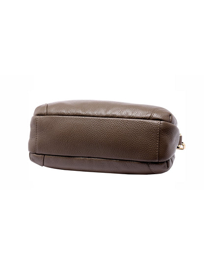 FAITH LEATHER CROSS BODY BAG- MUSH