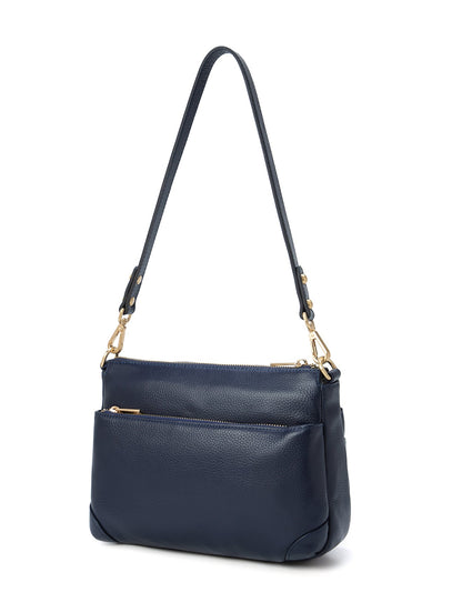 FAITH LEATHER CROSS BODY BAG- E1-0749-NVY