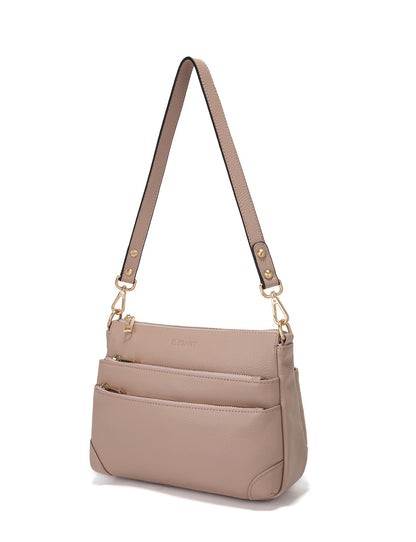 FAITH LEATHER CROSS BODY BAG- E1-0749-PINK