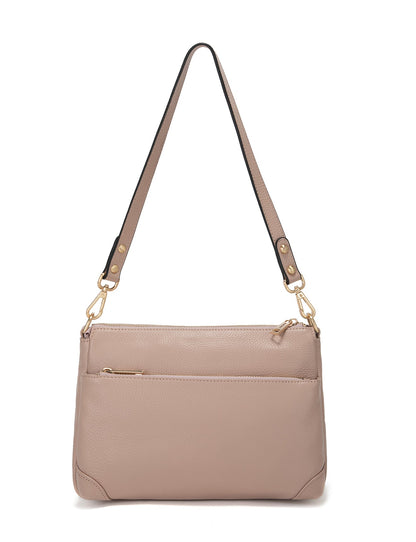 FAITH LEATHER CROSS BODY BAG- E1-0749-PINK