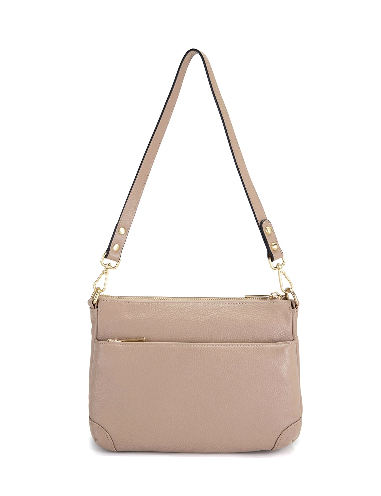 FAITH LEATHER CROSS BODY BAG- E1-0749-PUTTY- NEW IN