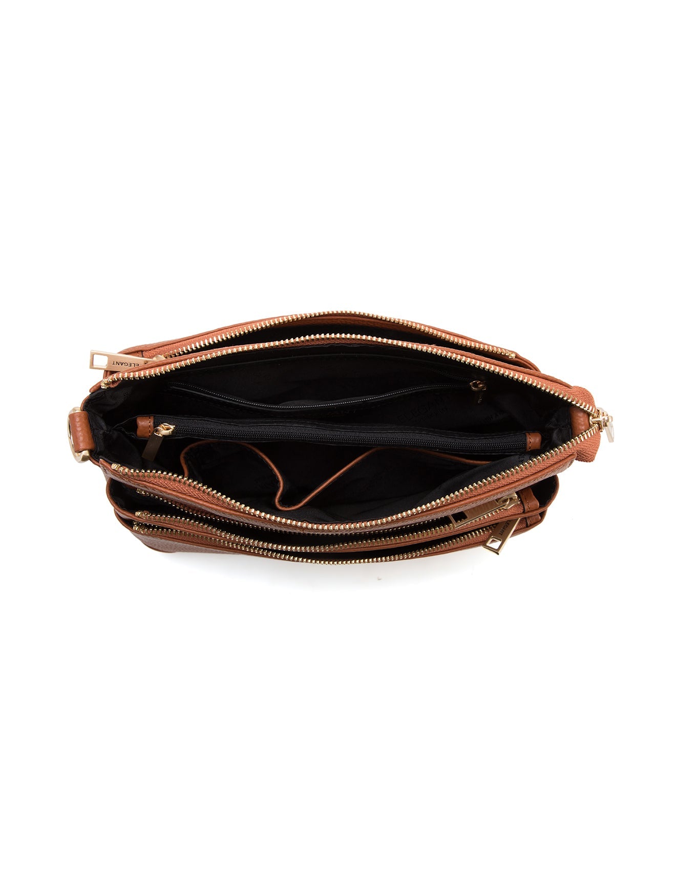 FAITH LEATHER CROSS BODY BAG- E1-0749-TAN