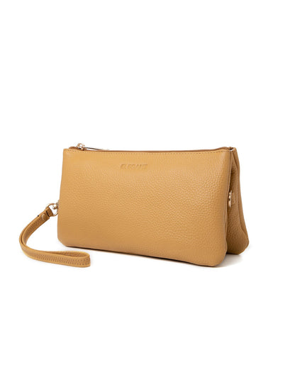 CANDICE LEATHER WALLET WITH SHOULDER STRAP- E1-0809-DIJ