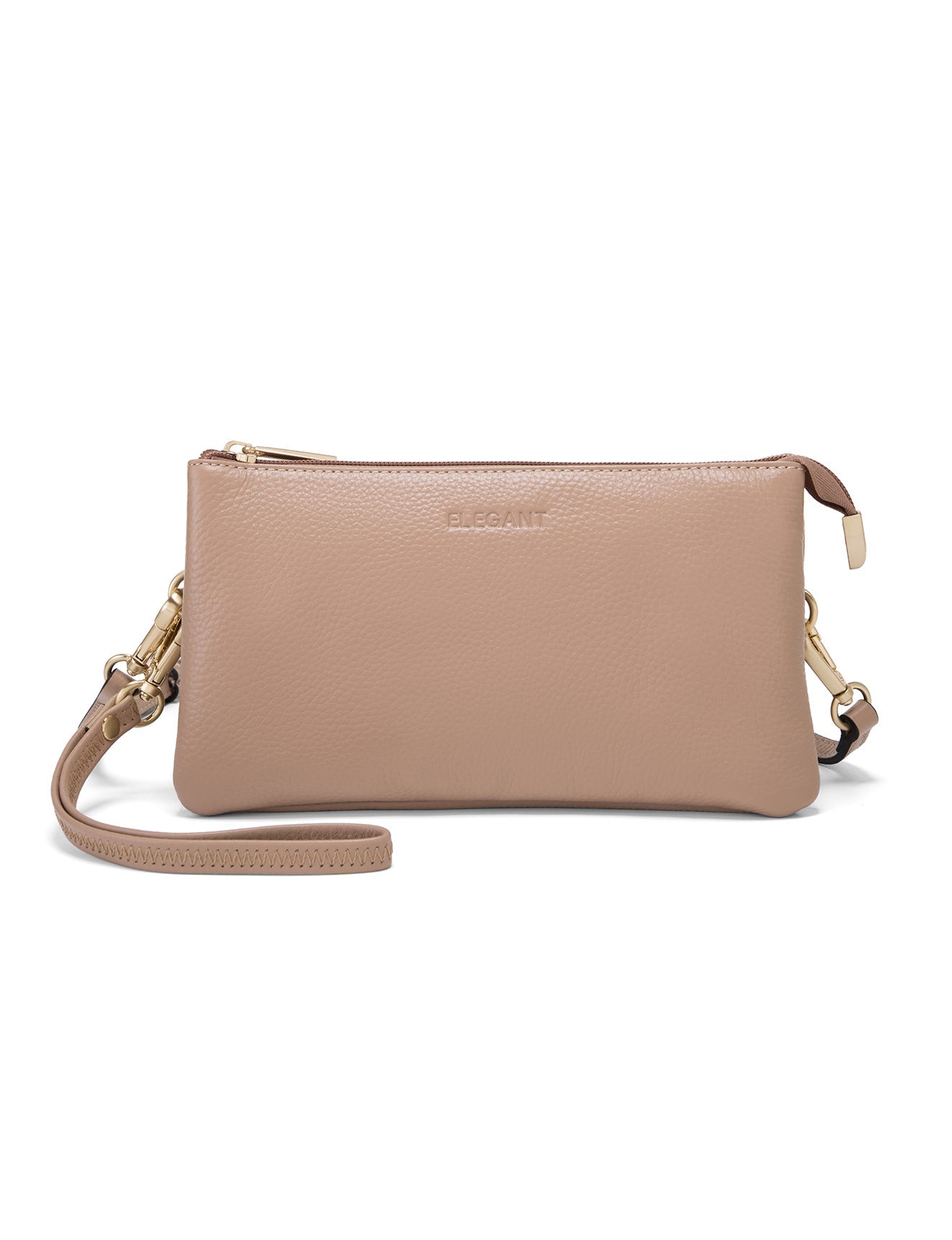 CANDICE LEATHER WALLET WITH SHOULDER STRAP- E1-0809-MACC