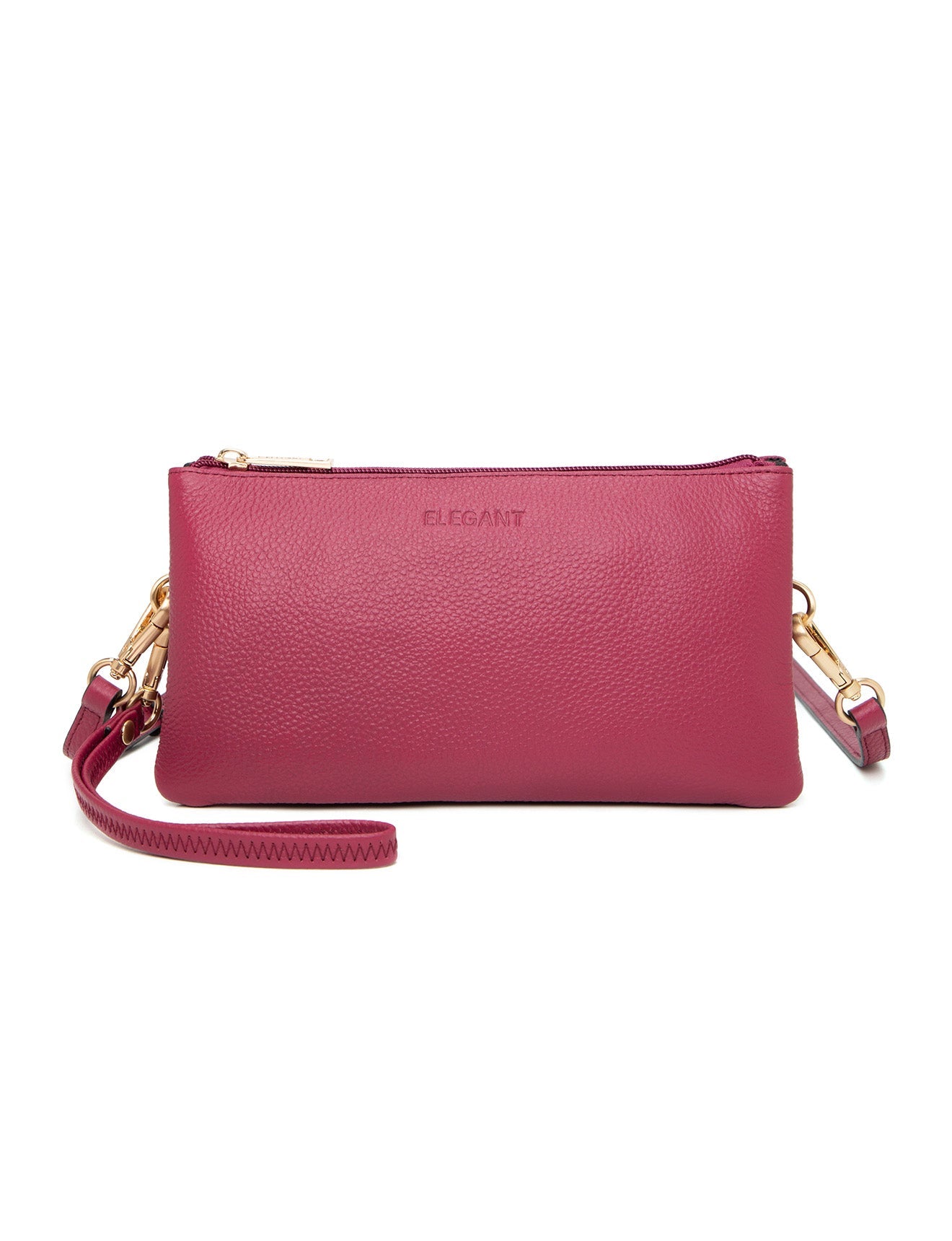 CANDICE LEATHER WALLET WITH SHOULDER STRAP- E1-0809-RAS