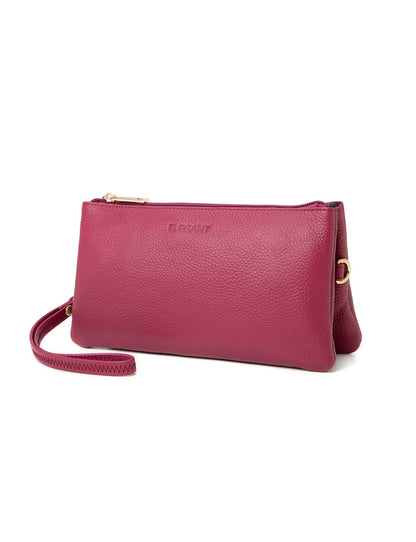 CANDICE LEATHER WALLET WITH SHOULDER STRAP- E1-0809-RAS