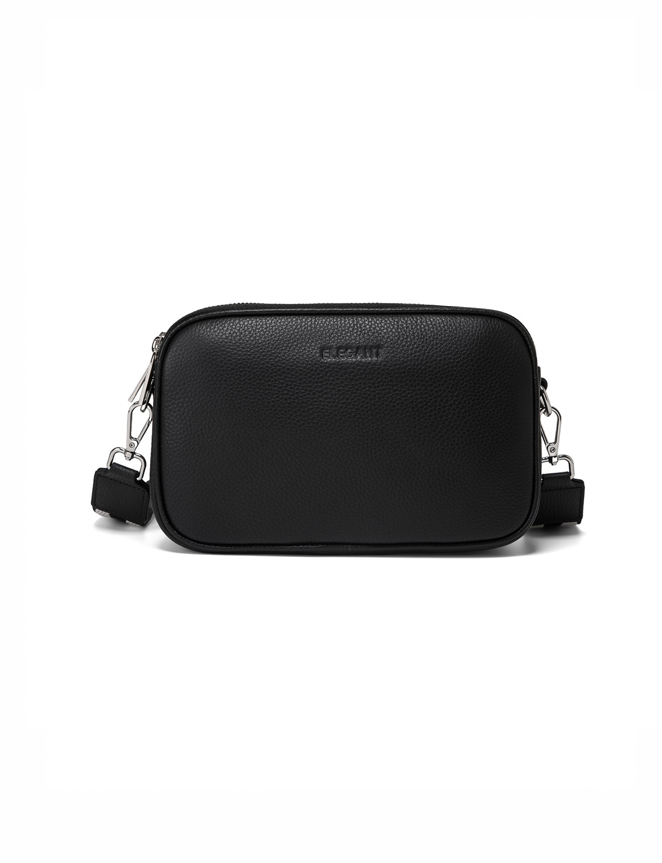 ALLY TRIPLE COMPARTMENT CROSSBODY -E1-0811A-BLK