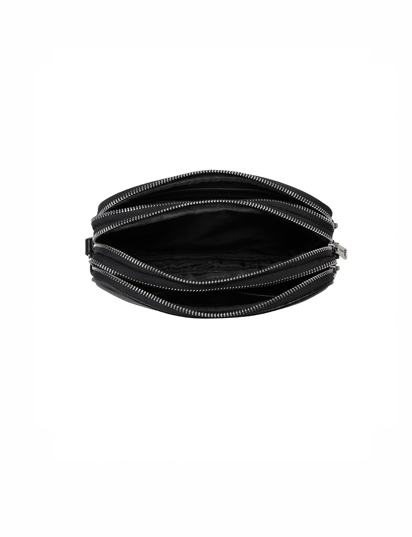 ALLY TRIPLE COMPARTMENT CROSSBODY -E1-0811A-BLK