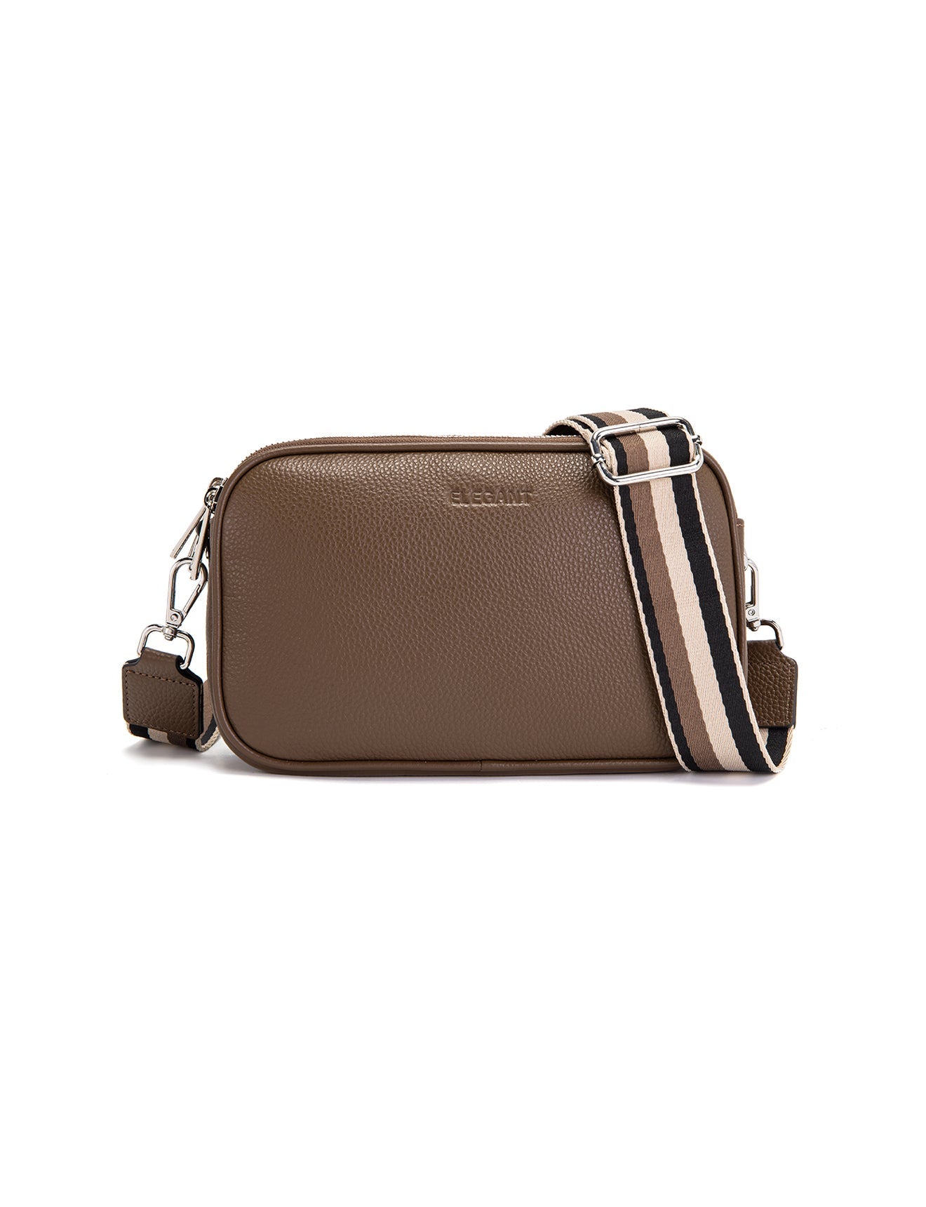 ANNA TRIPLE COMPARTMENT CROSSBODY -E1-0811B-CINNAMON- NEW IN