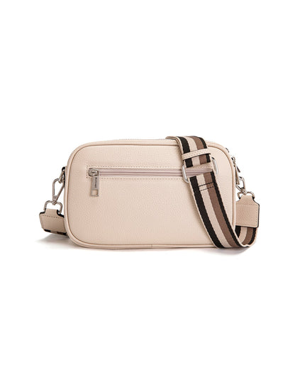 ANNA TRIPLE COMPARTMENT CROSSBODY -E1-0811B-IVORY- NEW IN