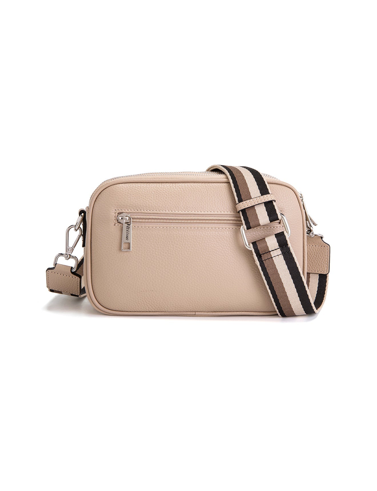 ANNA TRIPLE COMPARTMENT CROSSBODY -E1-0811B-PUTTY- NEW IN