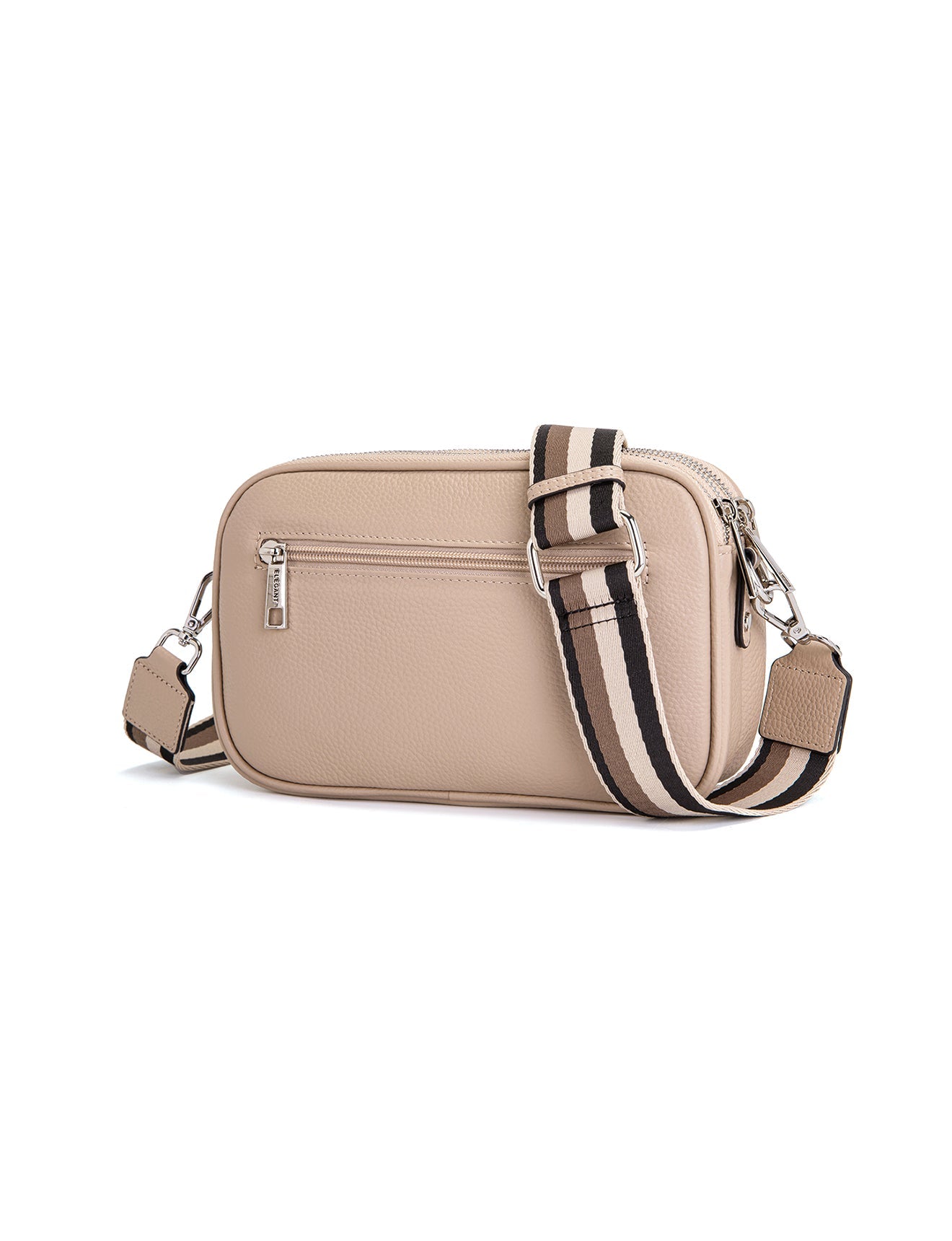 ANNA TRIPLE COMPARTMENT CROSSBODY -E1-0811B-PUTTY- NEW IN