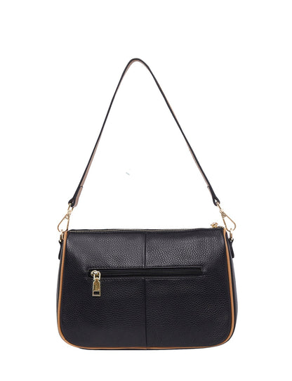 ANTONELLA LEATHER XBODY BAG- E1-0819-BLK/CAM