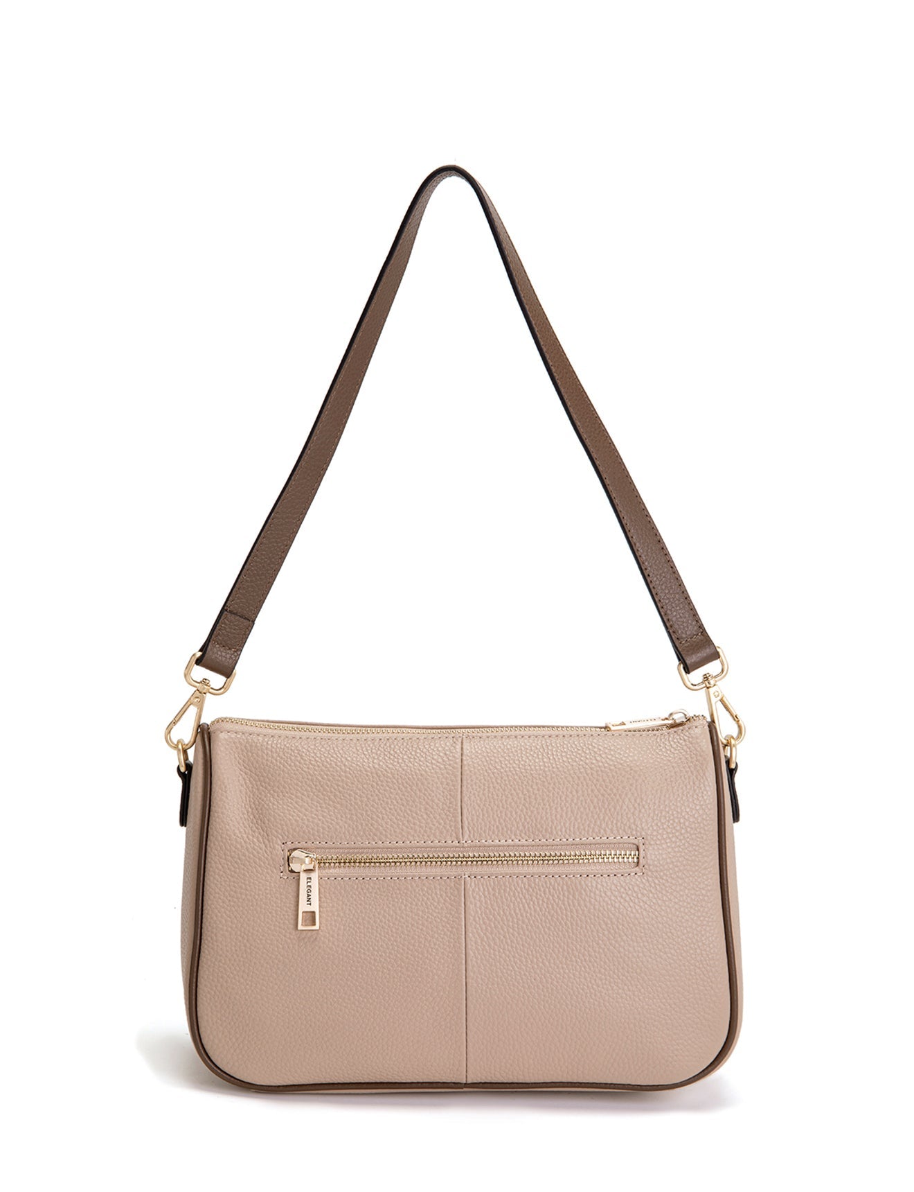 ANTONELLA LEATHER XBODY BAG- E1-0819-PUTTY/CINNAMON- NEW IN