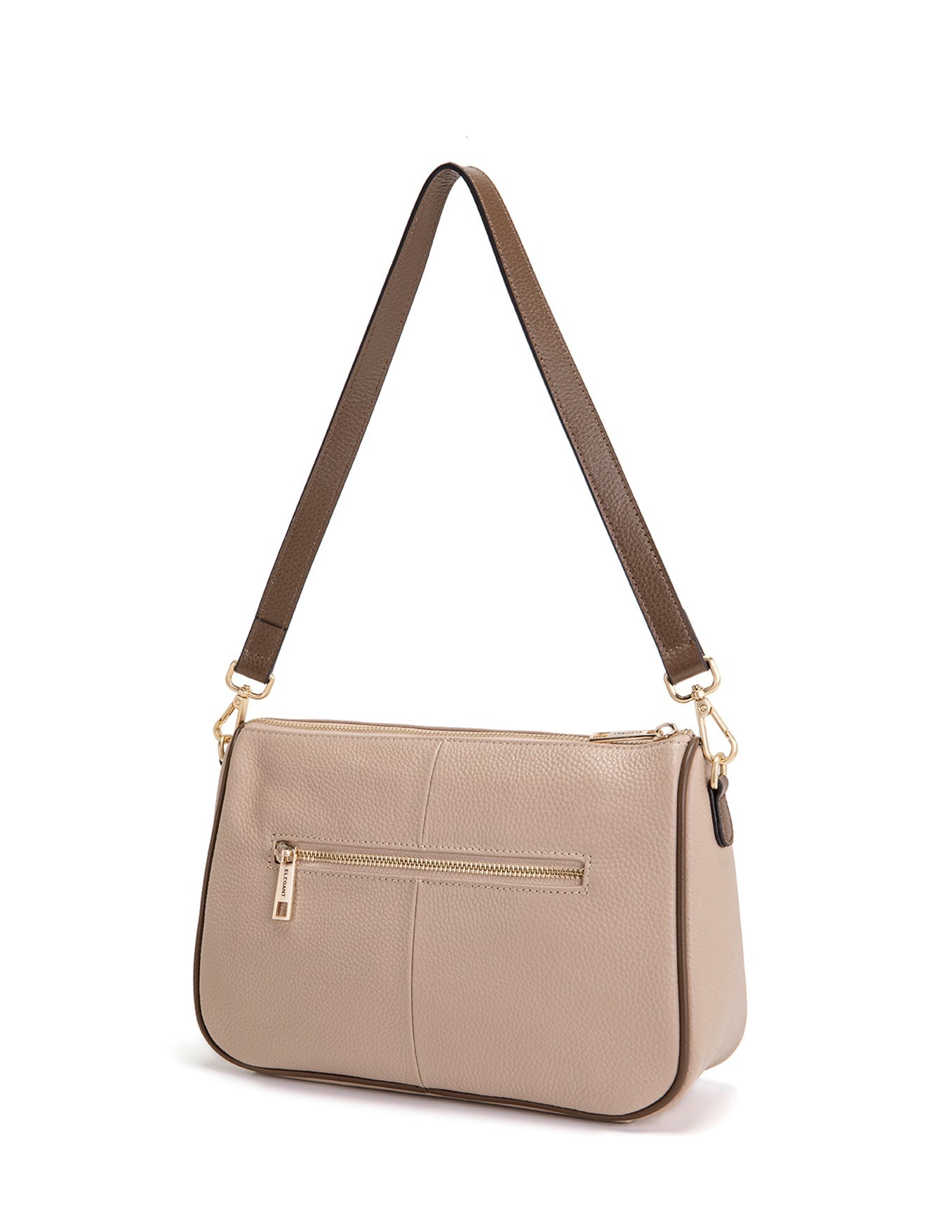 ANTONELLA LEATHER XBODY BAG- E1-0819-PUTTY/CINNAMON- NEW IN