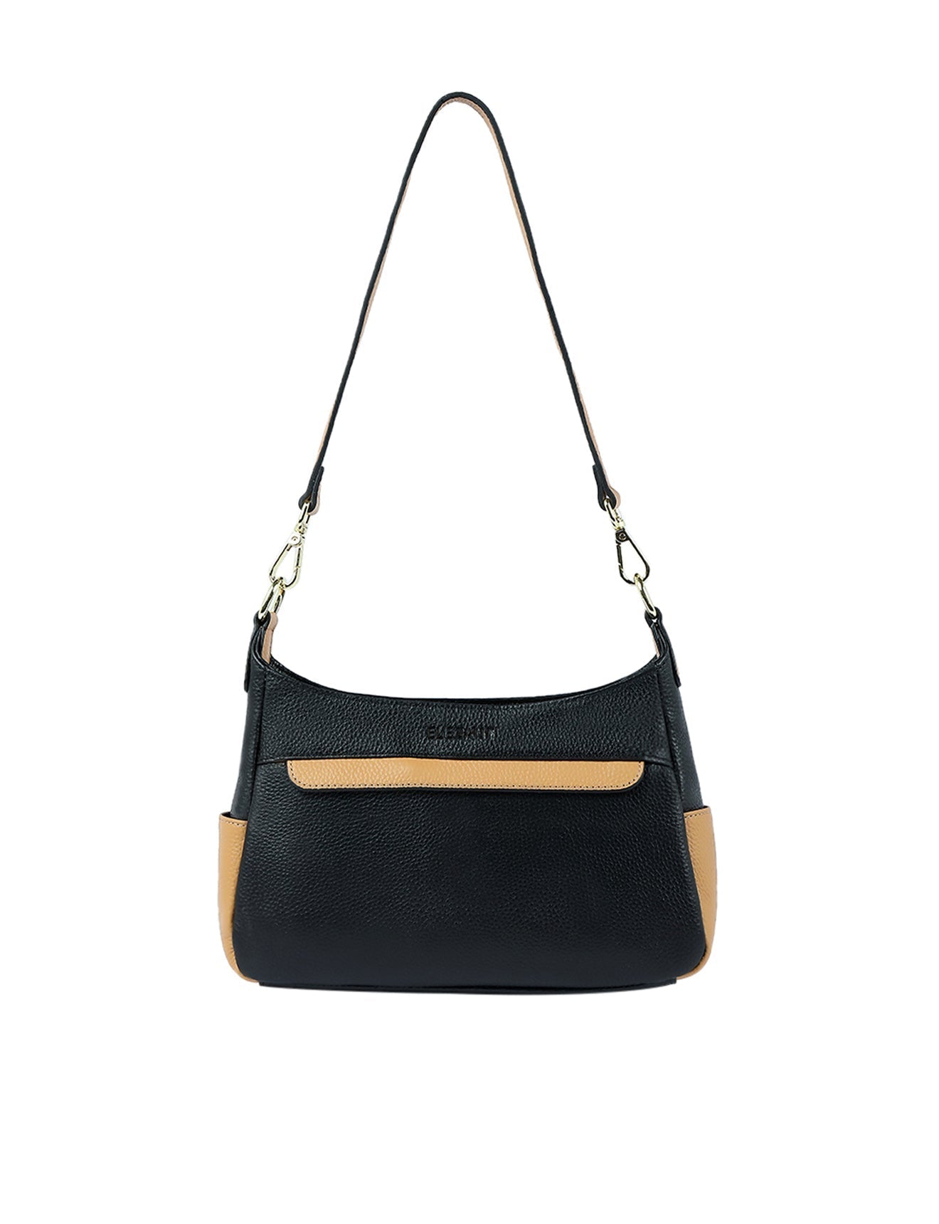 ESME LEATHER XBODY BAG- E1-0822-BLK/CAM