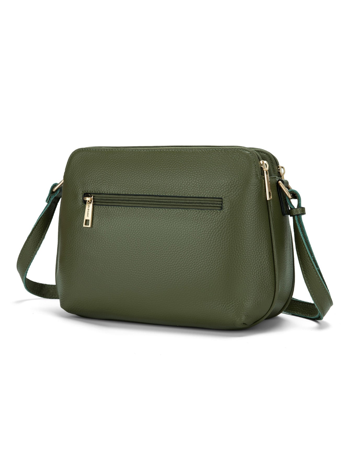 BROOKE TRIPLE COMPARTMENT LEATHER XBODY BAG-E1-0828-OLIVE