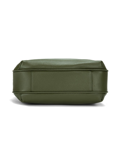 BROOKE TRIPLE COMPARTMENT LEATHER XBODY BAG-E1-0828-OLIVE