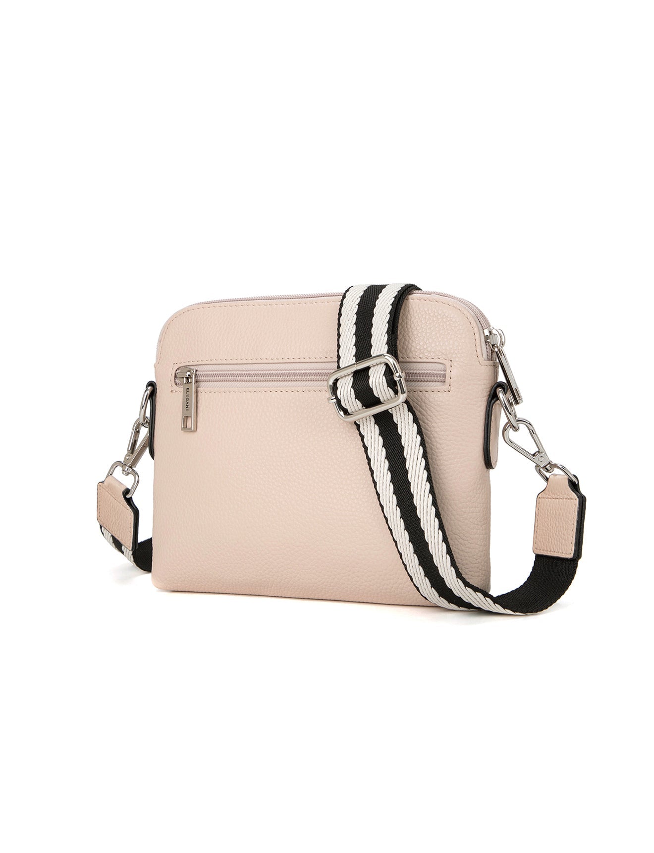 ASHLEY LEATHER BAG WEBBING STRAP- E1-0838-IVORY- NEW IN