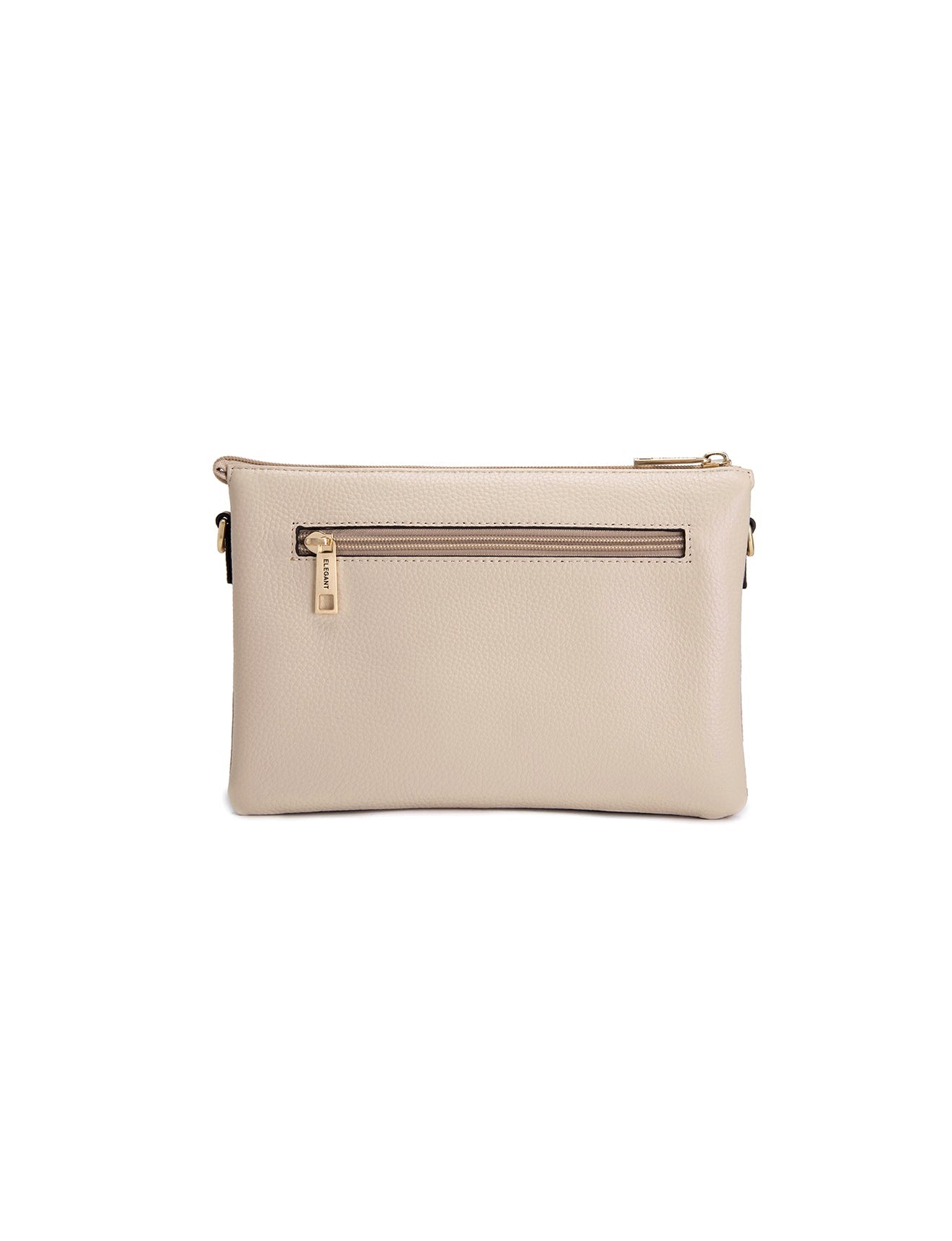 CLEO TRIPLE COMPARTMENT LEATHER XBODY BAG - E1-0841-IVORY/PUTTY- NEW IN